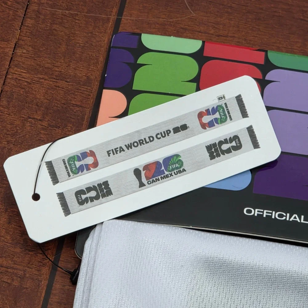 FIFA Scarf Unisex OS White World Cup 2026 CAN MEX USA Soccer Fan Bufanda NWT
